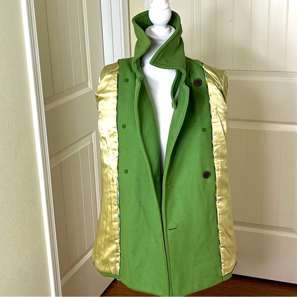 J. Crew Women’s Pea Coat Hotsell Size S Green Classic Preppy Timeless Winter - Picture 9 of 12